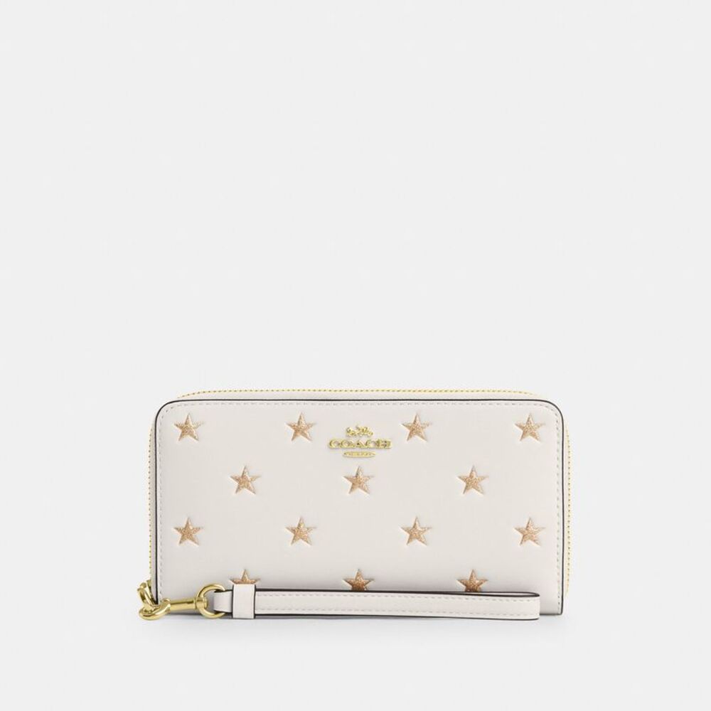 Coach Outlet Long Zip Around Wallet  Star Print
